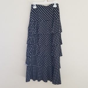 Poka dot ruffled skirt!